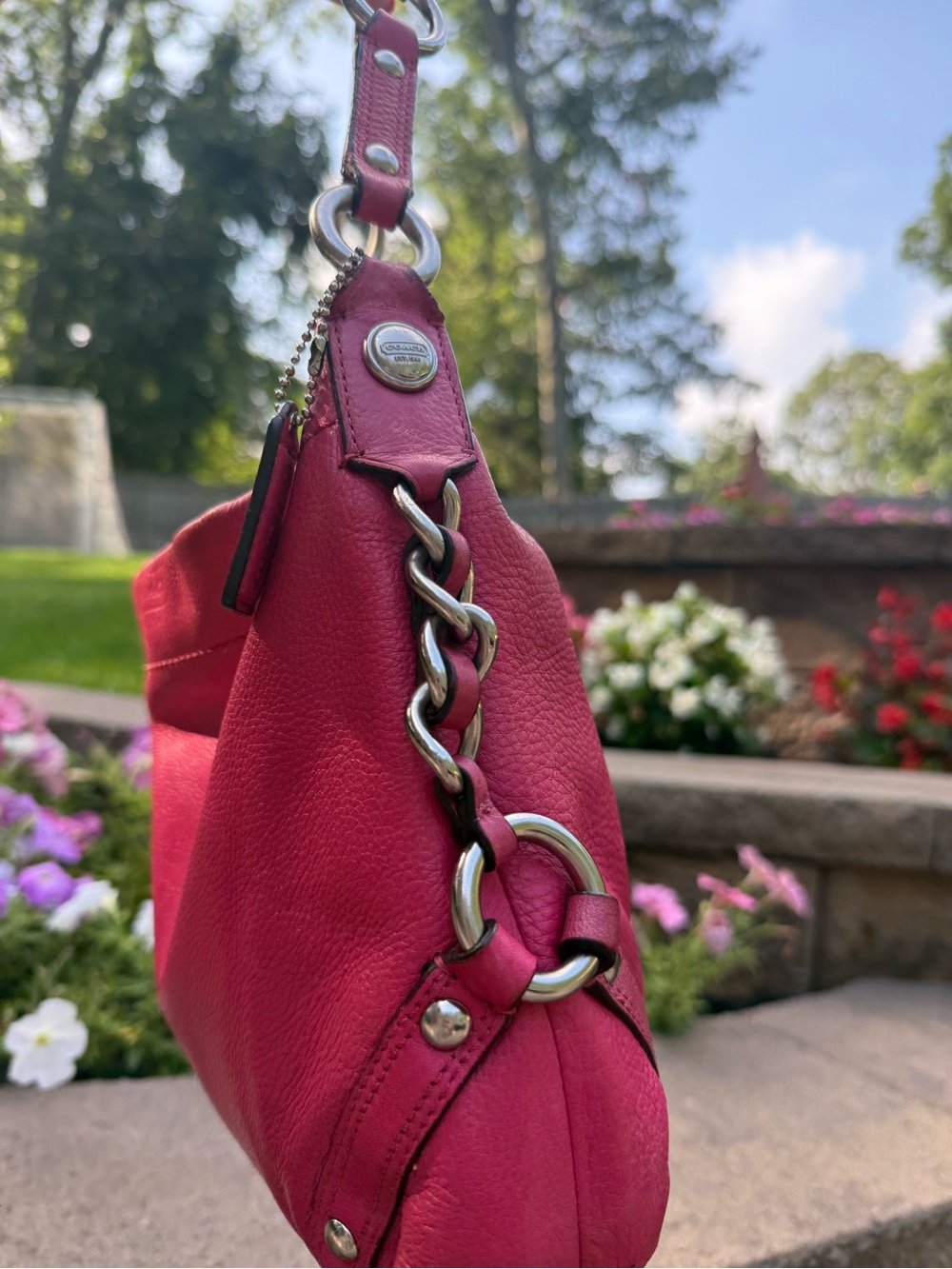 Coach carly pink Leather Shoulder hobo Bag - Picture 5 of 11